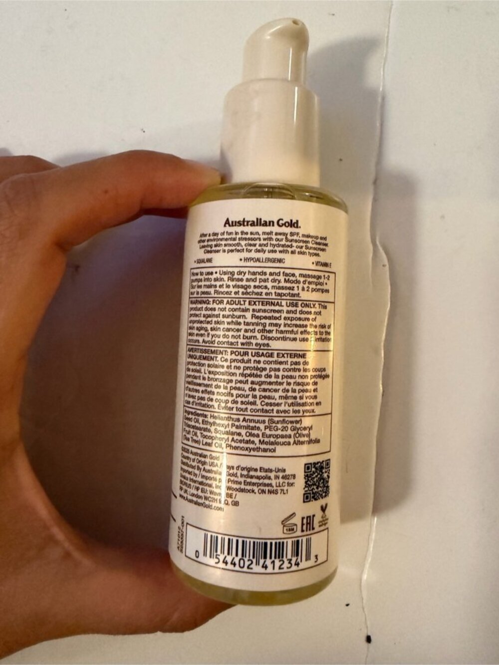 Australian Gold Sunscreen Cleanser Deep Cleansing Oil 3oz / 89mL - Picture 4 of 6